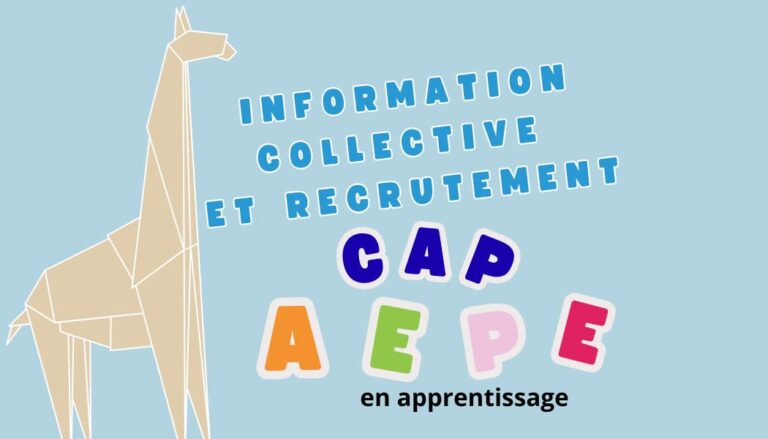 Recrutement collectif CAP AEPE en apprentissage avec employeurs